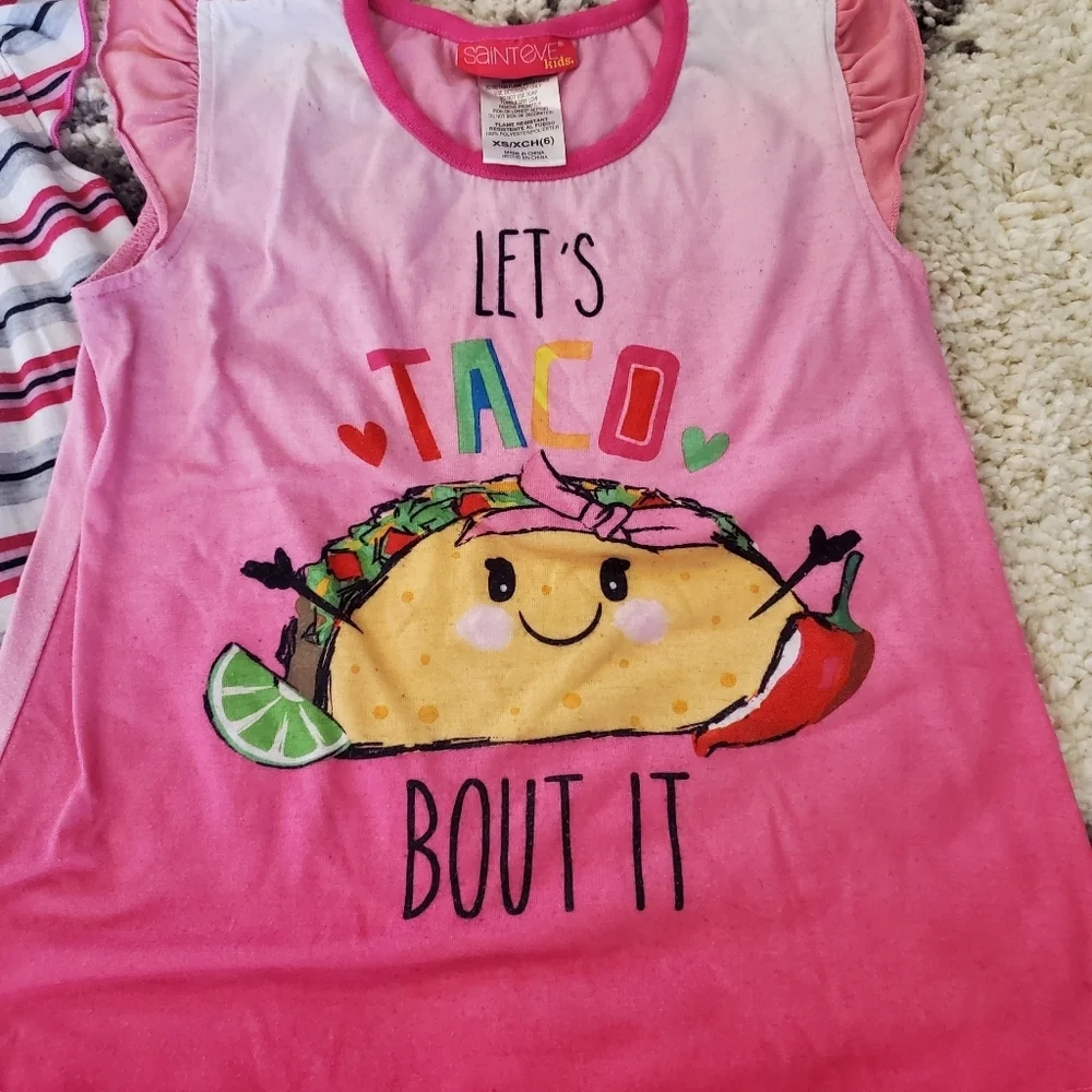 Girls 2pc Pj Bundle XS (6)